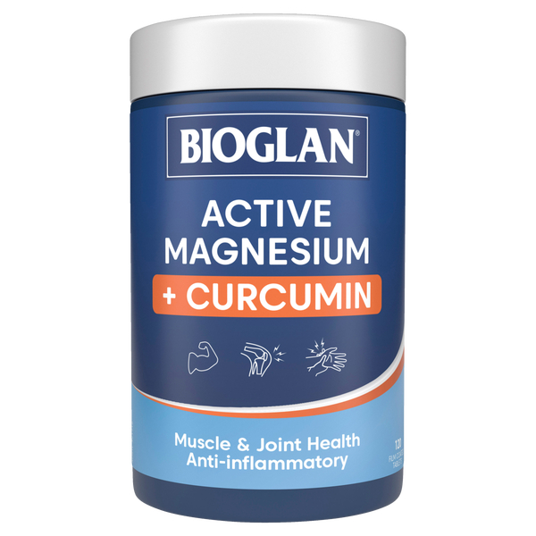 Bioglan Active Magnesium + Curcumin 120 Tablets