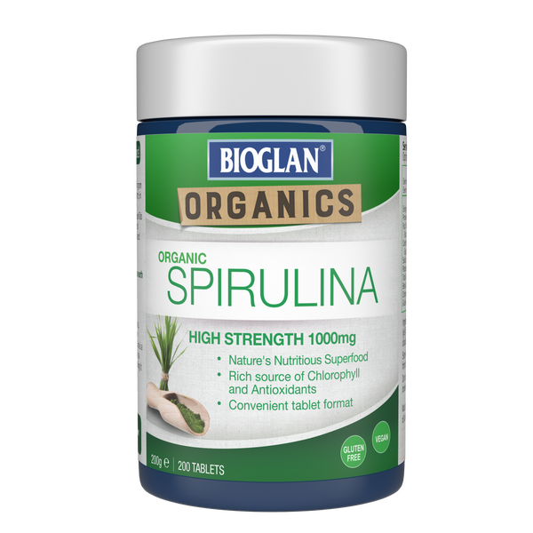 Bioglan Organic Spirulina 1000mg 200 tablets