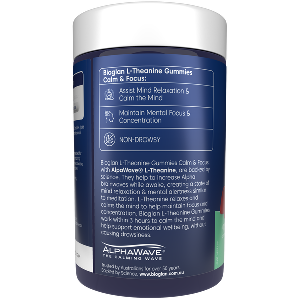 Bioglan L-Theanine Gummies Calm & Focus
