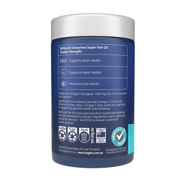 Bioglan Odourless Super Fish Oil Double Strength 200s