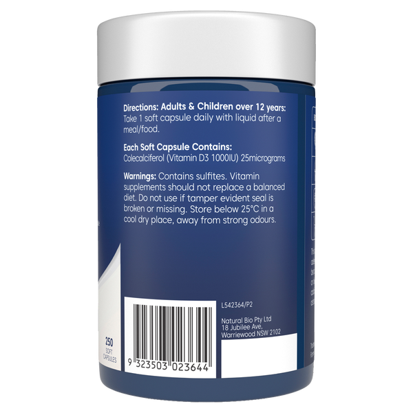 Bioglan Vitamin D3 1000IU 250s