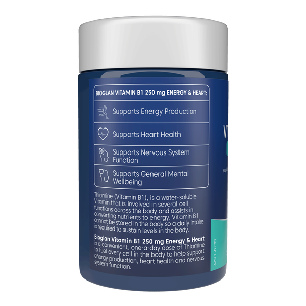 Bioglan Vitamin B1 250 mg Energy & Heart 75s