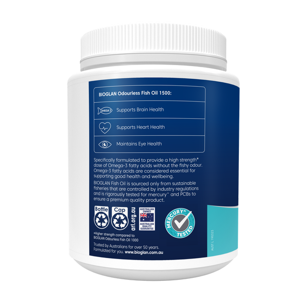 Bioglan Odourless Fish Oil 1500mg 400s