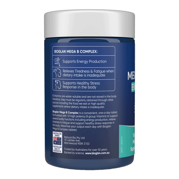Bioglan Mega B Complex Energy & Stress 90s