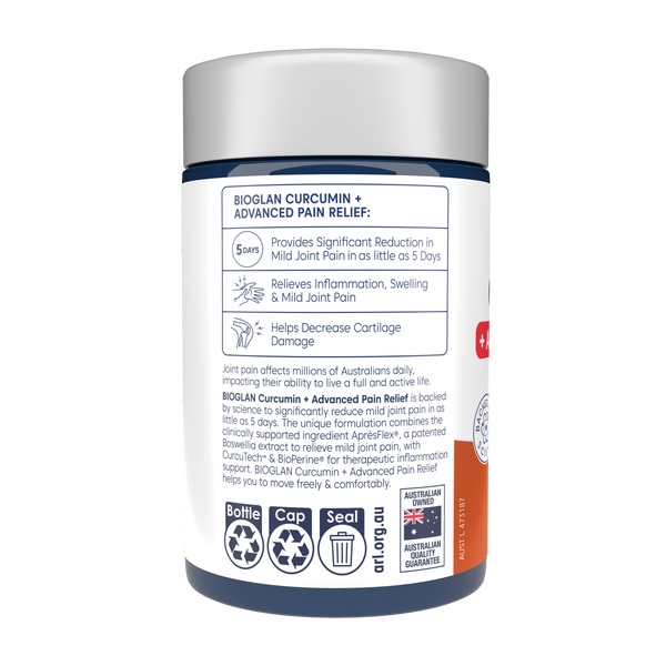 Bioglan Curcumin + Advanced Pain Relief 50 Tablets