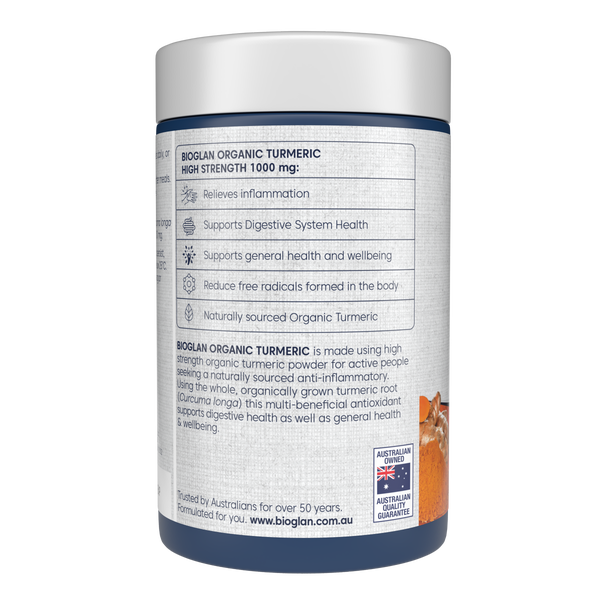 Bioglan Organic Turmeric High Strength 1000mg 250s