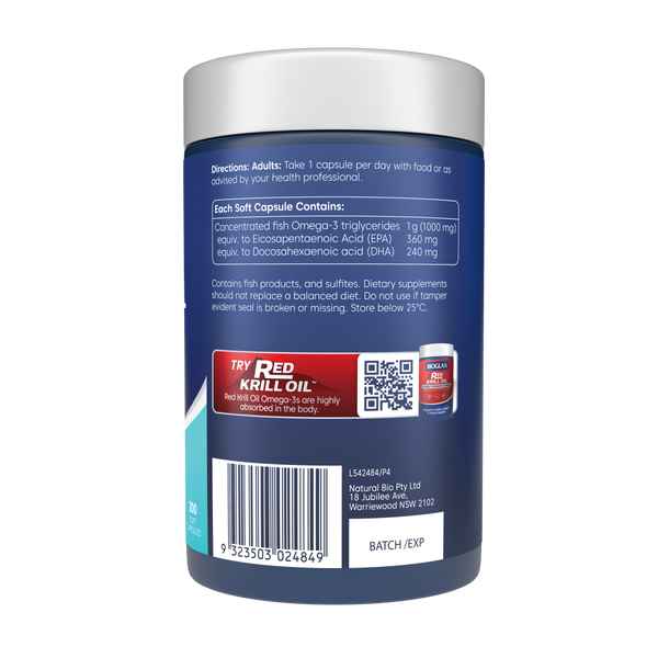 Bioglan Odourless Super Fish Oil Double Strength 200s