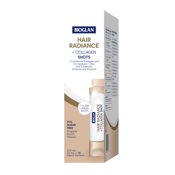 Bioglan Hair Radiance + Collagen Shots 15x25mL
