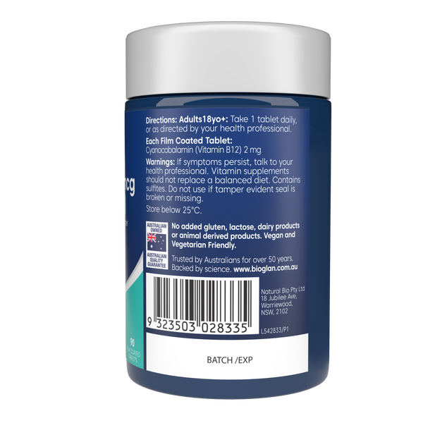 Bioglan Vitamin B12 2000mcg Energy & Cognition 90s