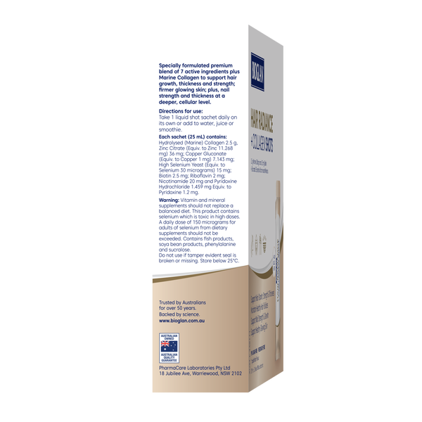 Bioglan Hair Radiance + Collagen Shots 15x25mL