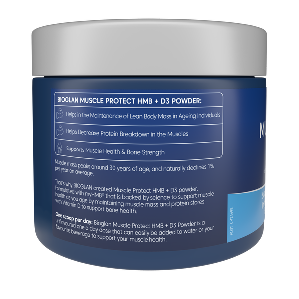 Bioglan Muscle Protect HMB + D3 Powder 150g