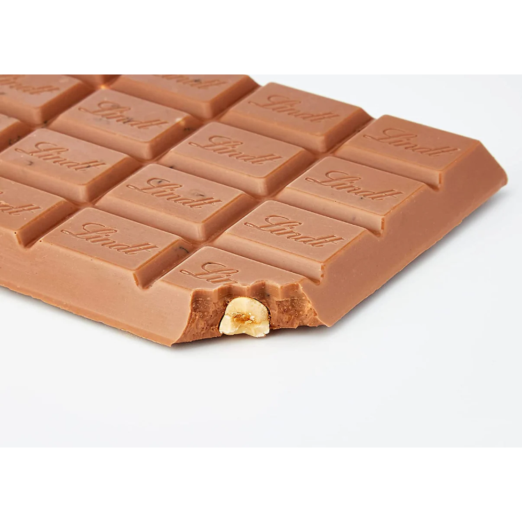Lindt Gold Tab Milk Chocolate with Whole Hazelnuts 300g