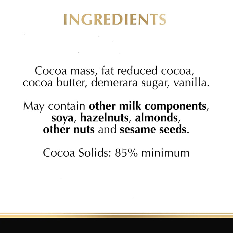 Lindt Excellence 85% Cocoa Dark Chocolate Bar 100g