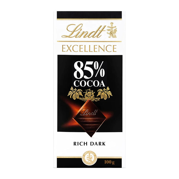 Lindt Excellence 85% Cocoa Dark Chocolate Bar 100g