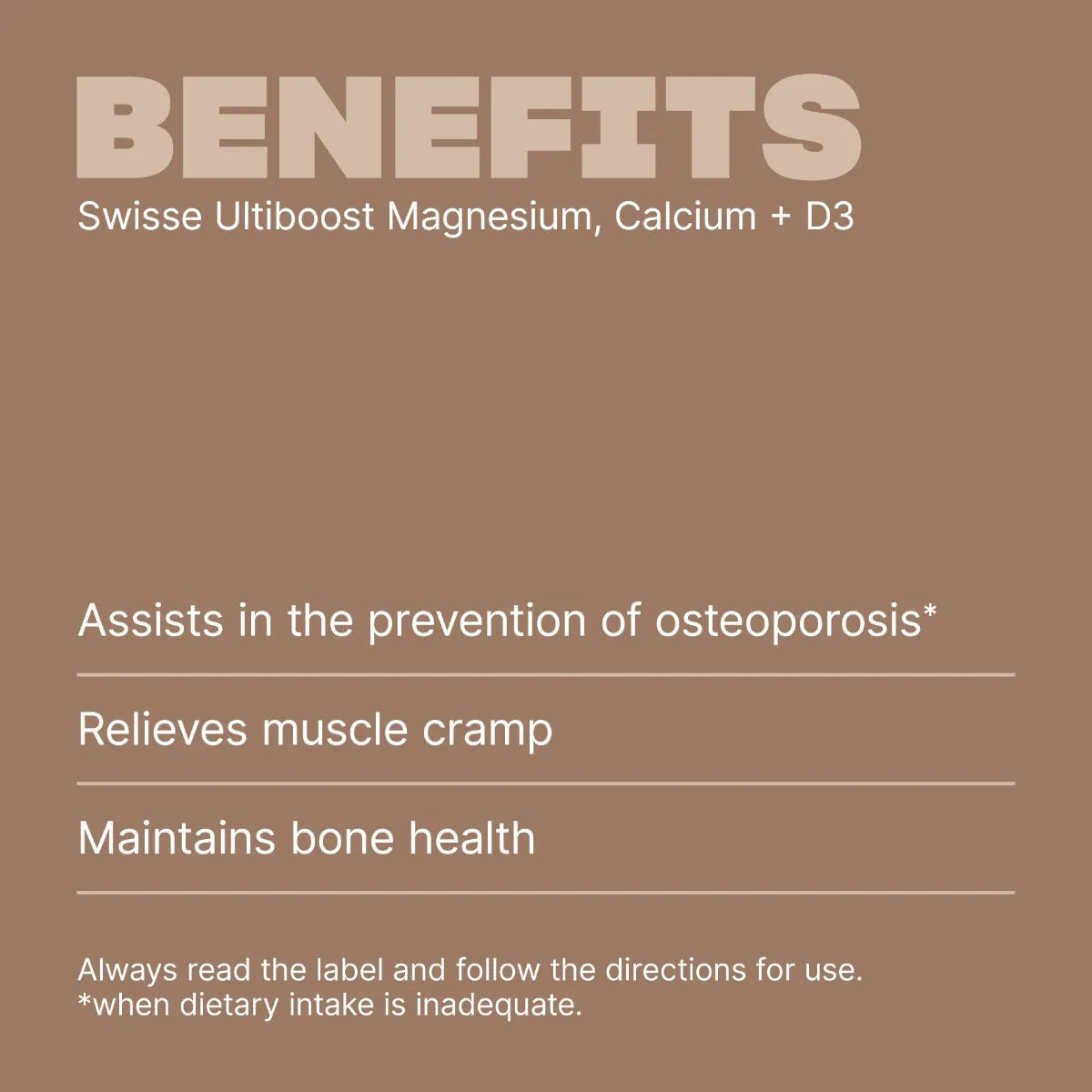 Ultiboost Magnesium, Calcium + Vitamin D3
