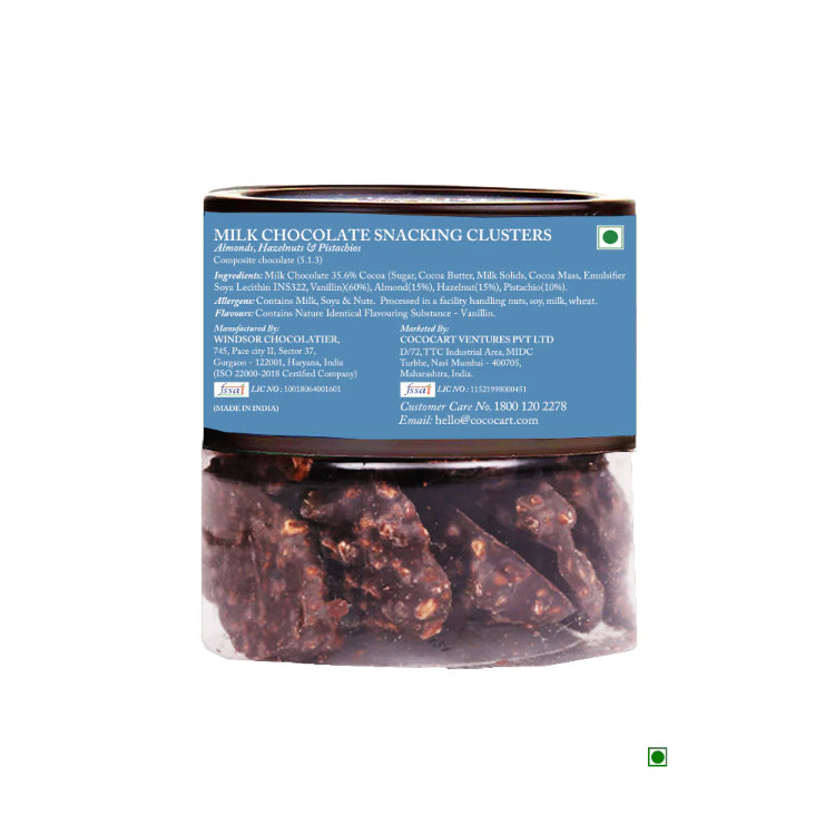 Milk Chocolate Snacking Clusters 90g – Smooth, Crunchy & Irresistible