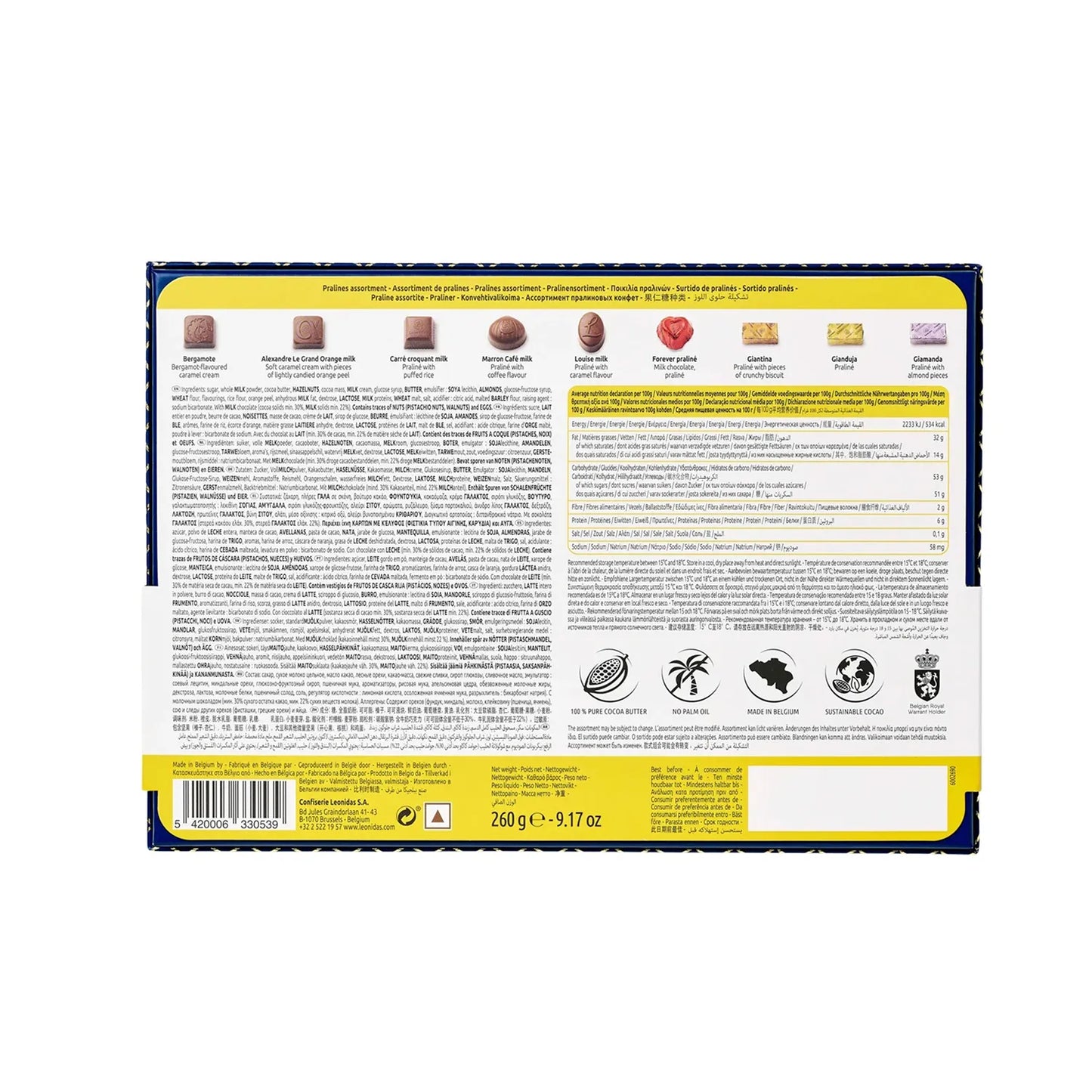 Leonidas Milk Heritage 20pcs Gift Box 260g