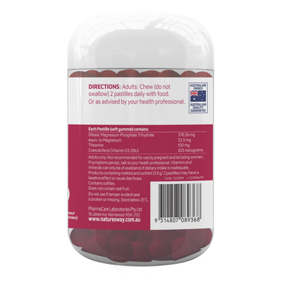 Nature's Way Magnesium gummies with L-theanine 60 soft gummies