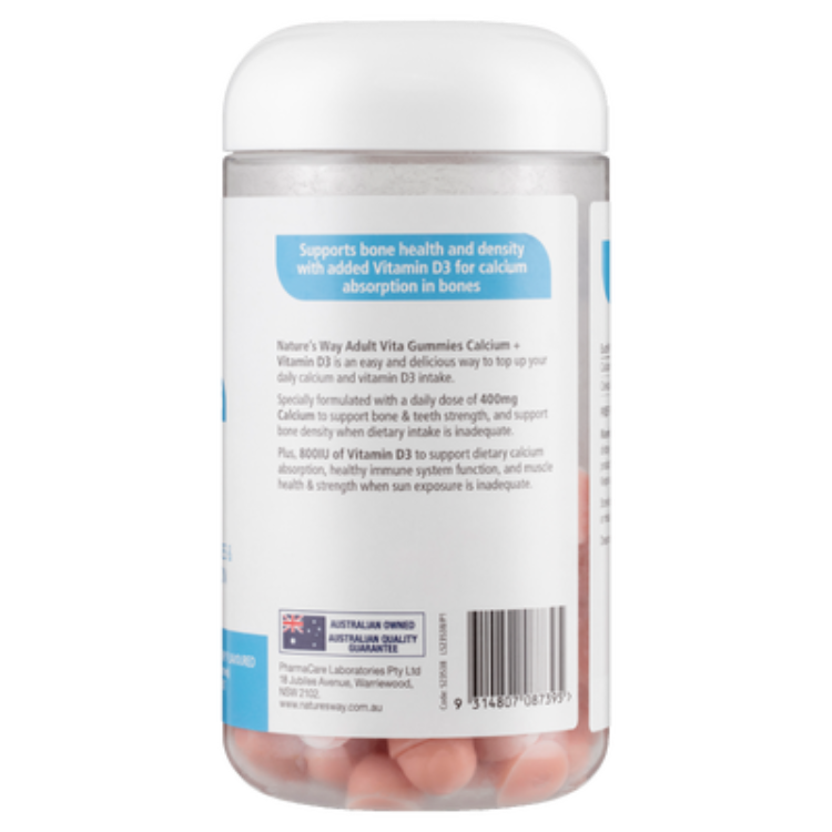Nature’s Way Adult Vita Gummies Calcium + Vitamin D3 130s