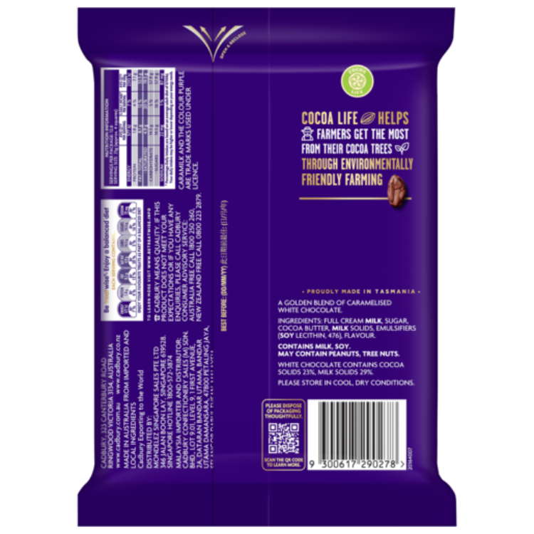 Cadbury Caramilk Caramelised White Chocolate Large Block 315g