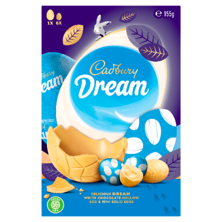 Cadbury Dream White Chocolate Easter Egg Gift Box 155g