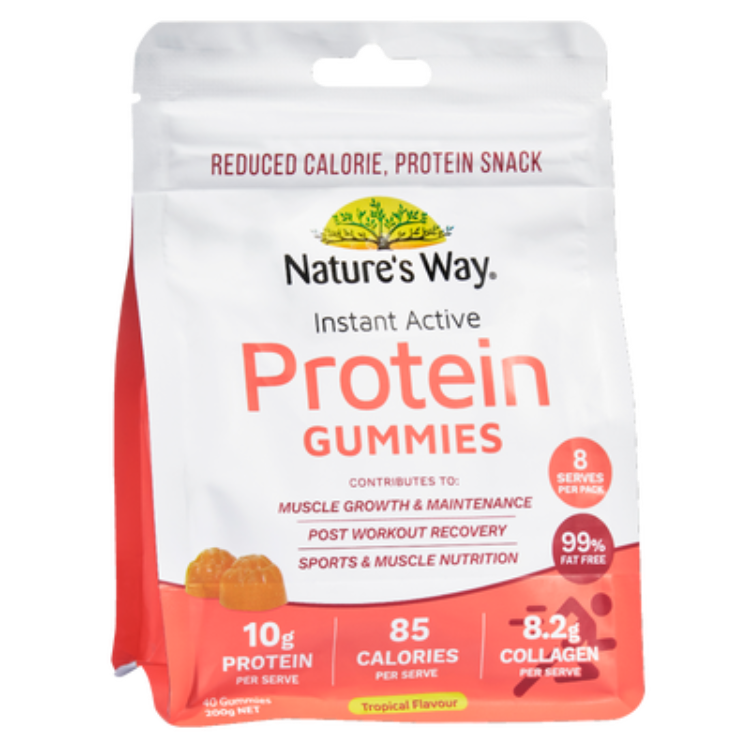 Nature’s Way Instant Active Protein Gummies Tropical 40s