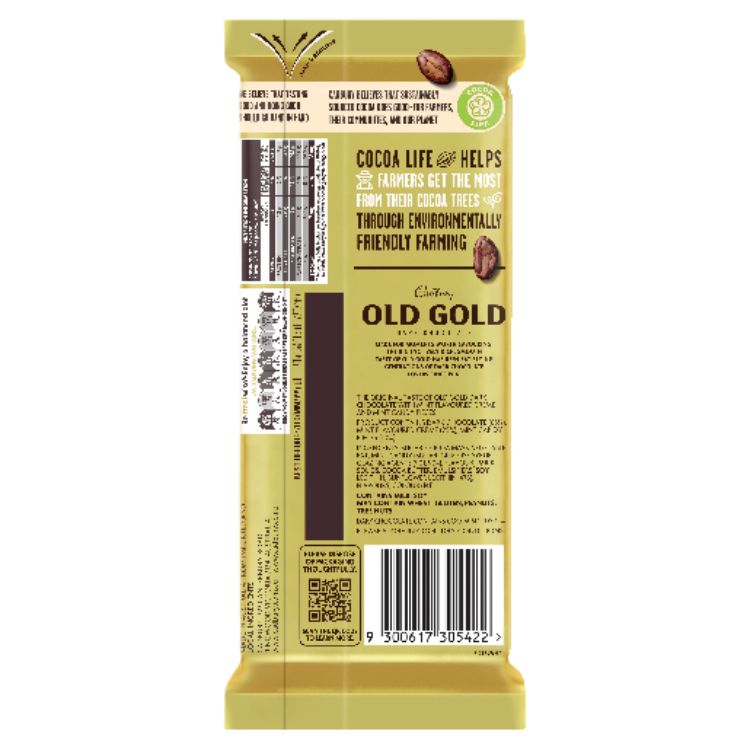 Cadbury Old Gold Slices Mint Creme Dark Chocolate Block 176g
