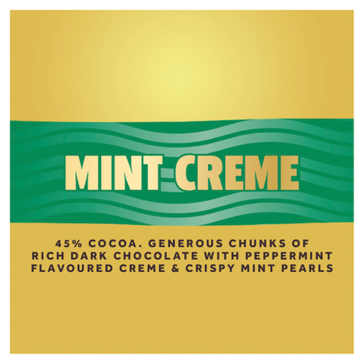 Cadbury Old Gold Slices Mint Creme Dark Chocolate Block 176g