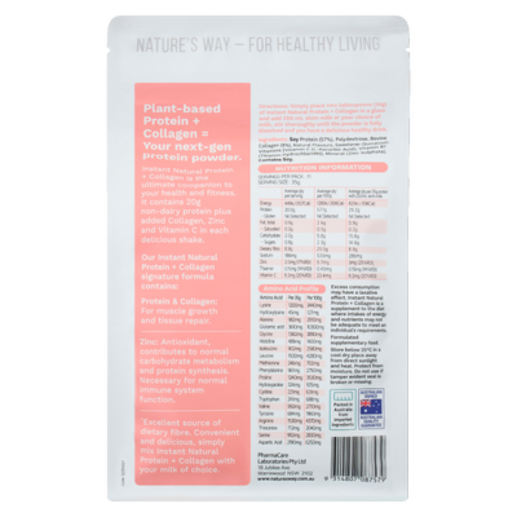 Nature’s Way Instant Natural Protein + Collagen 400g