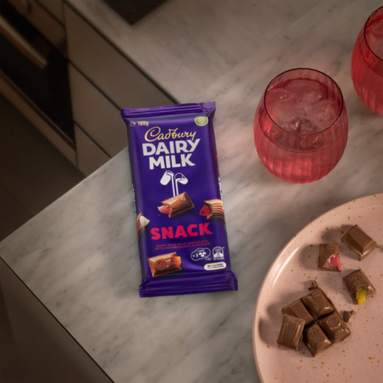 Cadbury Dairy Milk Snack Chocolate Block 180g