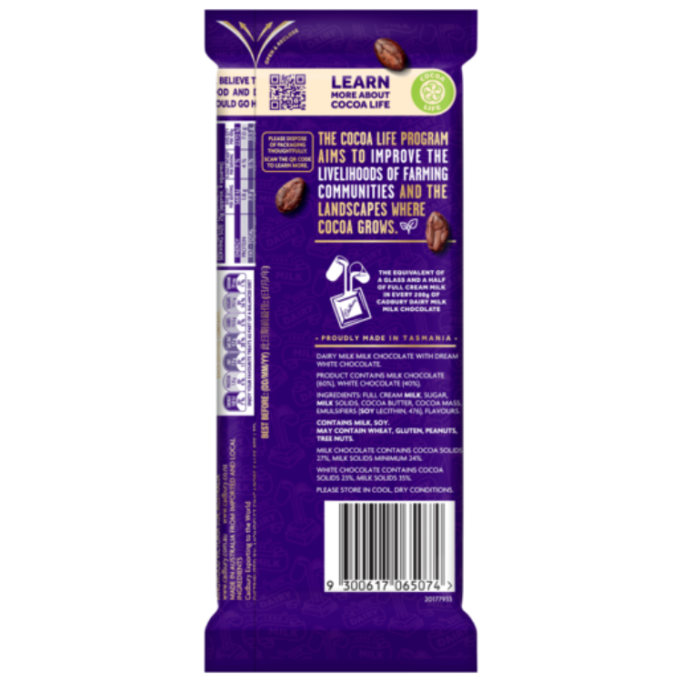 Cadbury Dairy Milk Top Deck Chocolate Block 180g