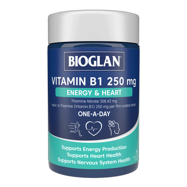 Bioglan Vitamin B1 250 mg Energy & Heart 75s