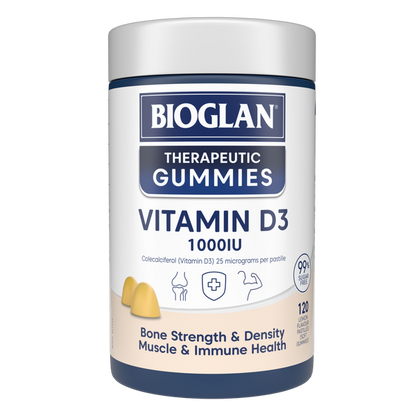 Bioglan Therapeutic Gummies Vitamin D3 1000IU 120 Gummies