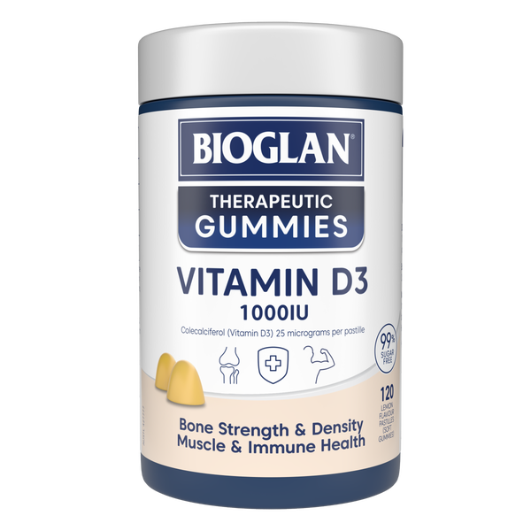 Bioglan Therapeutic Gummies Vitamin D3 1000IU 120 Gummies