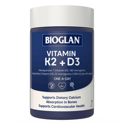 Bioglan Vitamin K2 + D3 60 capsules
