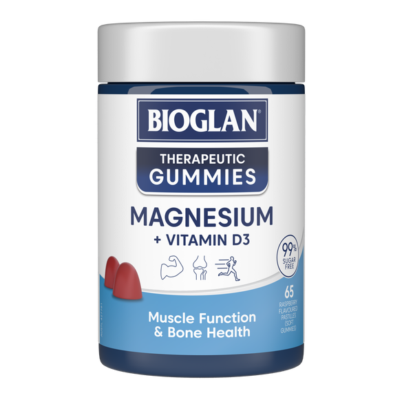 Bioglan Therapeutic Gummies Magnesium + Vitamin D3 65s