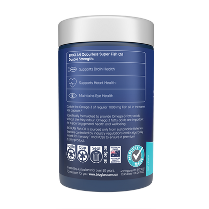 Bioglan Odourless Super Fish Oil Double Strength 200s