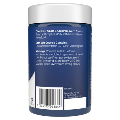 Bioglan Vitamin D3 1000IU 250s