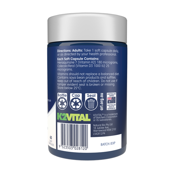 Bioglan Vitamin K2 + D3 60 capsules