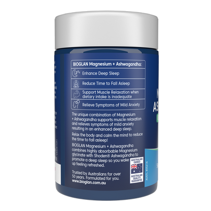 Bioglan Magnesium + Ashwagandha 60s