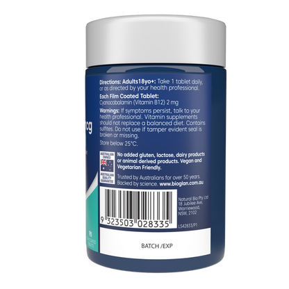 Bioglan Vitamin B12 2000mcg Energy & Cognition 90s