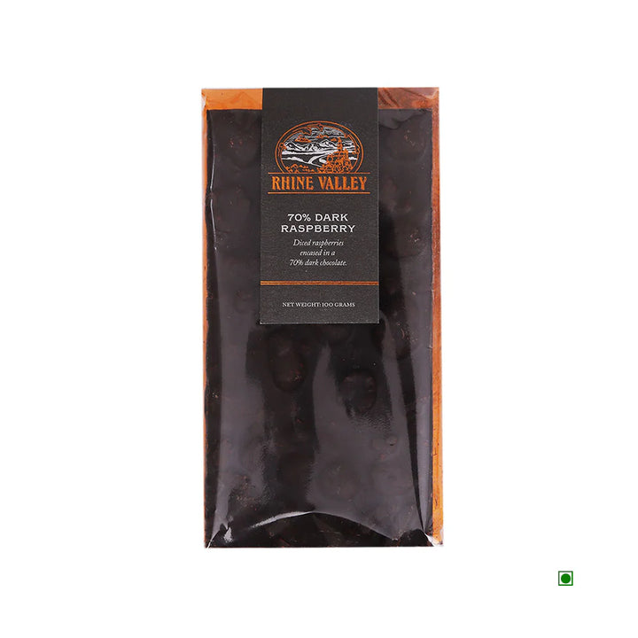 Rhine Valley 70% Dark Raspberry Bar 100g