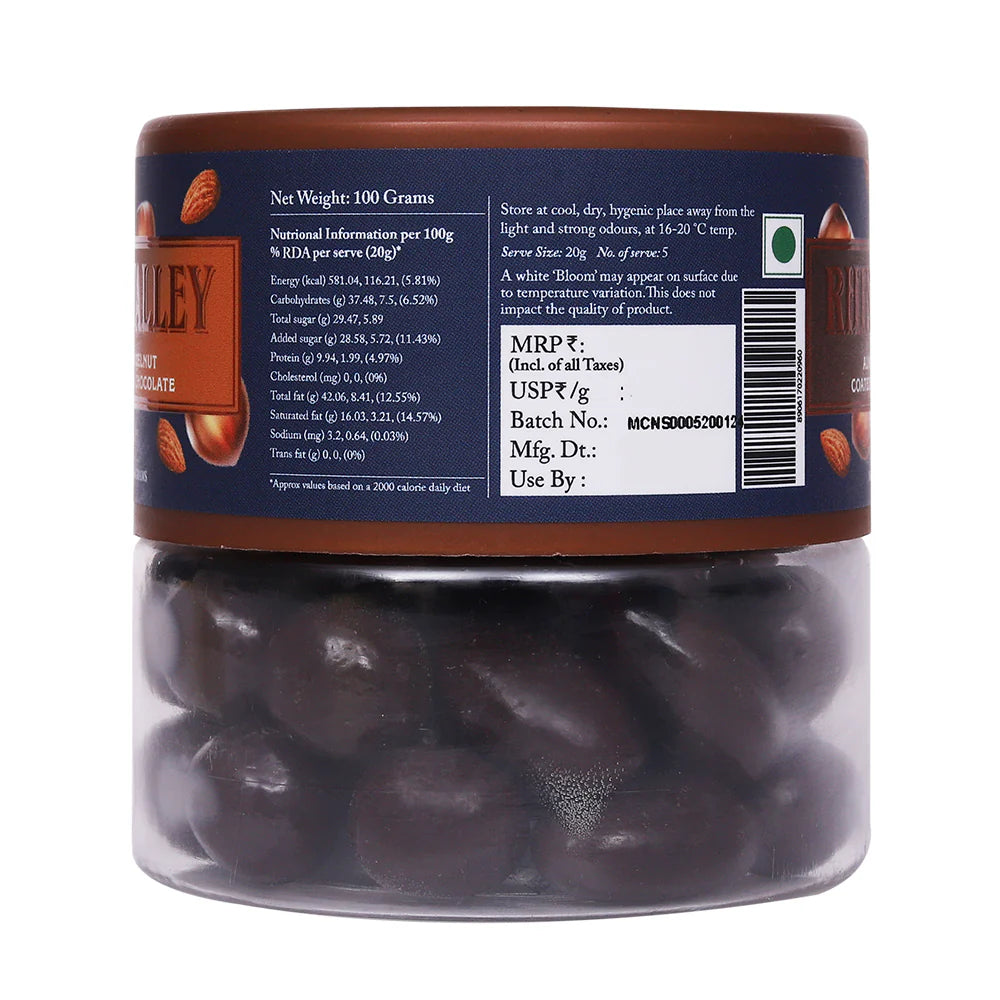 Rhine Valley Almond & Hazelnut Dark Dragees 100g