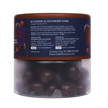 Rhine Valley Blueberry & Cranberry Dark Dragees 100g