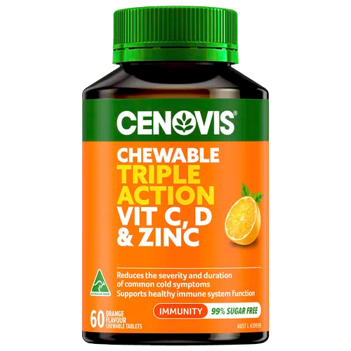 Cenovis Chewable Triple Action Vit C, D & Zinc