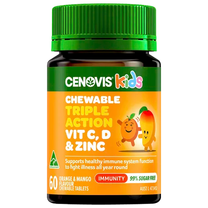 Cenovis Kids Chewable Triple Action Vit C, D & Zinc