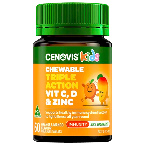 Cenovis Kids Chewable Triple Action Vit C, D & Zinc