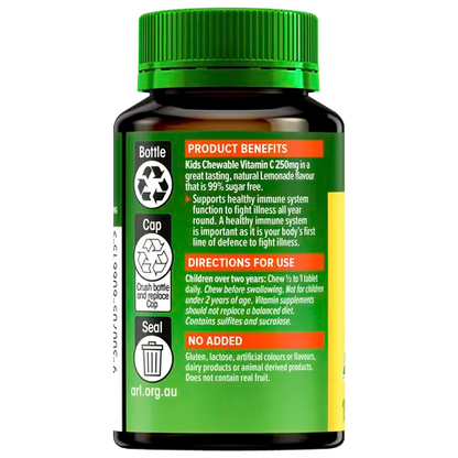 Cenovis Kids Chewable Vitamin C 250mg Lemonade