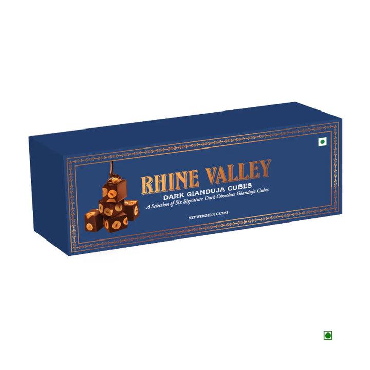 Rhine Valley Dark Gianduja Cubes – 6pcs