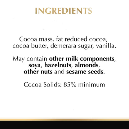Lindt Excellence 85% Cocoa Dark Chocolate Bar 100g